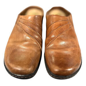 Earth Spirit   Size 10   Cognac Brown Leather JENNY  Slip-On MULES COMFORT SHOES